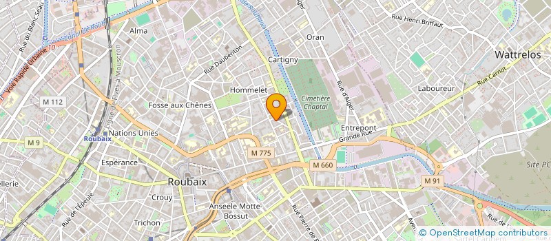 localisation de l'entreprise MADAME YVETTE FONKEL  ROUBAIX