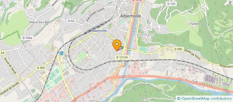 localisation de l'entreprise MADAME YVETTE FORTOUL à ALBERTVILLE