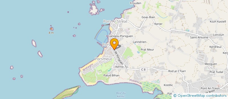 localisation de l'entreprise MADAME YVETTE GRALL  PLOUESCAT