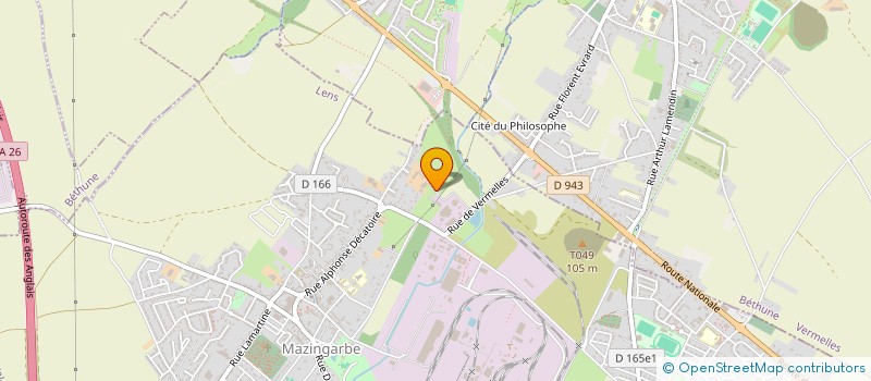 localisation de l'entreprise MADAME YVETTE GREUSE  MAZINGARBE