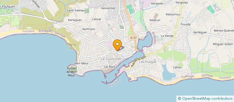 localisation de l'entreprise MADAME YVETTE HOUEIX-LEVASSEUR  GUILVINEC