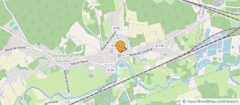 localisation de l'entreprise MADAME YVETTE HUAULME  MONTFORT-LE-GESNOIS