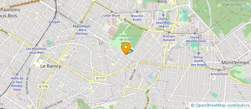 localisation de l'entreprise MADAME YVETTE IMAHO à CLICHY-SOUS-BOIS