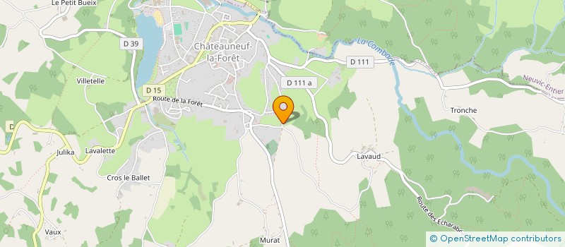 localisation de l'entreprise MADAME YVETTE JAVAUD  CHATEAUNEUF-LA-FORET