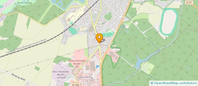 localisation de l'entreprise MADAME YVETTE JULIE  RAMBOUILLET