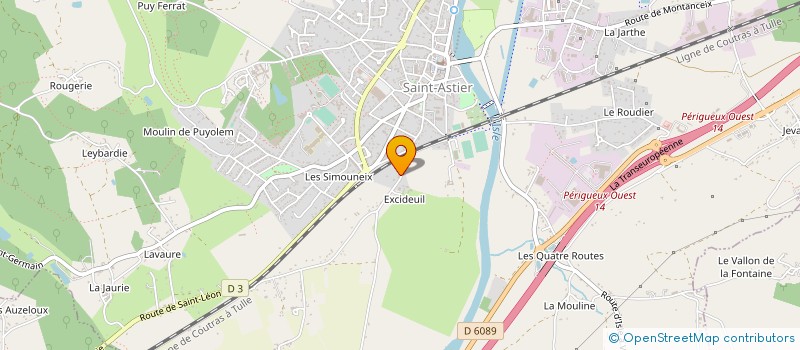 localisation de l'entreprise MADAME YVETTE LAFAYE  SAINT-ASTIER