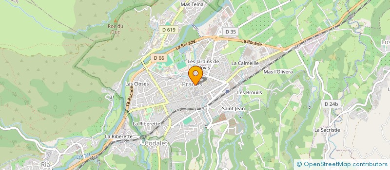 localisation de l'entreprise MADAME YVETTE LAMARQUE  PRADES