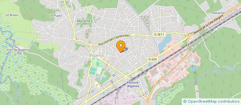 localisation de l'entreprise MADAME YVETTE LATESTE  BIGANOS