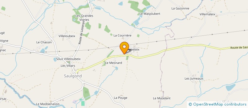 localisation de l'entreprise MADAME YVETTE LATHIERE à SAULGOND