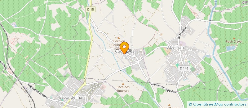 localisation de l'entreprise MADAME YVETTE LAUGE  COULOBRES