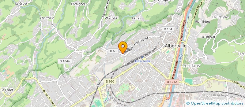 localisation de l'entreprise MADAME YVETTE LAVOINE  ALBERTVILLE