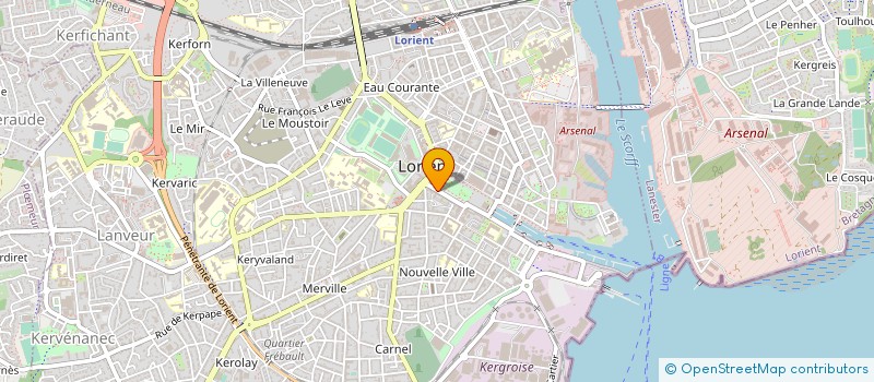 localisation de l'entreprise MADAME YVETTE LE CORF  LORIENT