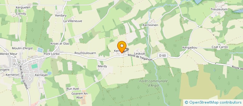 localisation de l'entreprise MADAME YVETTE LE DOARE  ARGOL