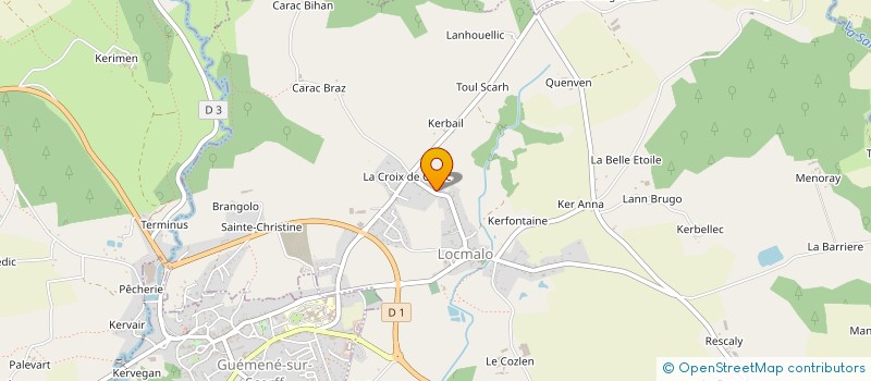 localisation de l'entreprise MADAME YVETTE LE GUENNEC à LOCMALO