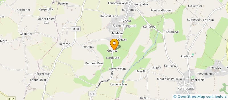 localisation de l'entreprise MADAME YVETTE LE REST  SAINT-FREGANT