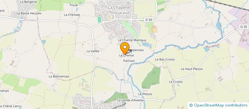 localisation de l'entreprise MADAME YVETTE LEBORGNE à LA CHAPELLE-THOUARAULT
