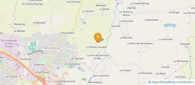 localisation de l'entreprise MADAME YVETTE LEMOINE à PLEUMELEUC