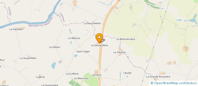 localisation de l'entreprise MADAME YVETTE LENAIN  MARTIGNE-SUR-MAYENNE