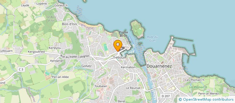 localisation de l'entreprise MADAME YVETTE MAGUET  DOUARNENEZ