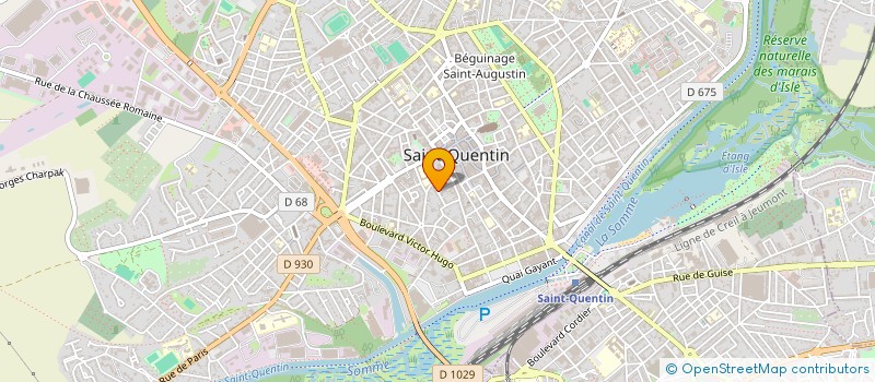 localisation de l'entreprise MADAME YVETTE MAHU à SAINT-QUENTIN