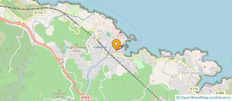 localisation de l'entreprise MADAME YVETTE MARSAN  COLLIOURE