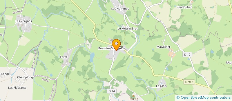 localisation de l'entreprise MADAME YVETTE MASSARD à LA SOUTERRAINE