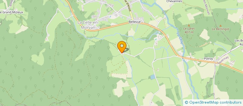 localisation de l'entreprise MADAME YVETTE MAZAUD  LA CELLE-EN-MORVAN