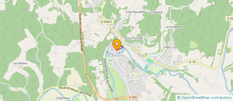localisation de l'entreprise MADAME YVETTE MAZET à BRANTOME EN PERIGORD