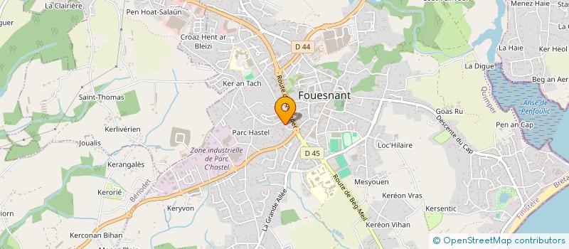 localisation de l'entreprise MADAME YVETTE MERRIEN à FOUESNANT