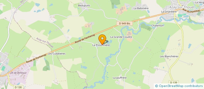 localisation de l'entreprise MADAME YVETTE MORIN  AZAY-SUR-THOUET