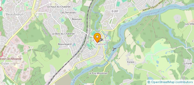 localisation de l'entreprise MADAME YVETTE MOURET  LE PALAIS-SUR-VIENNE