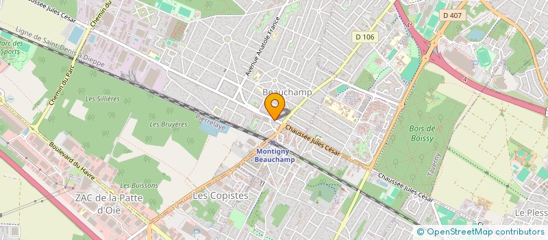 localisation de l'entreprise MADAME YVETTE PAJOT  BEAUCHAMP