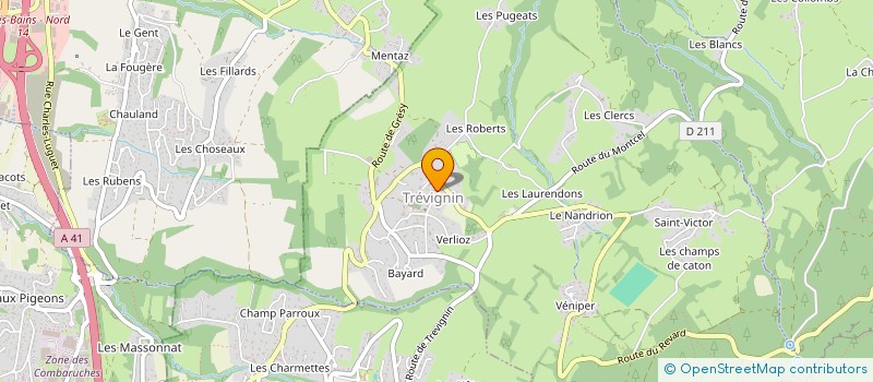 localisation de l'entreprise MADAME YVETTE POURCHEZ  TREVIGNIN