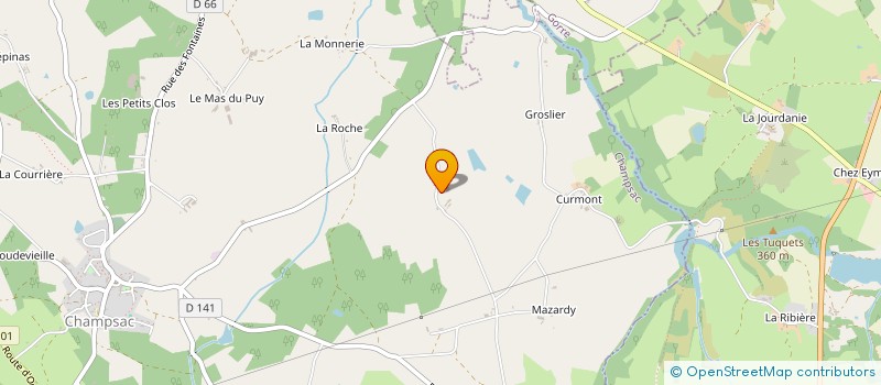 localisation de l'entreprise MADAME YVETTE PRADIER  CHAMPSAC