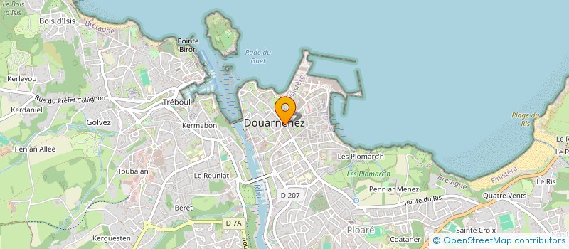 localisation de l'entreprise MADAME YVETTE RAPHALEN  DOUARNENEZ