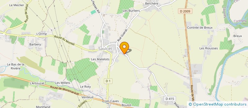 localisation de l'entreprise MADAME YVETTE ROIRON  SAULCET