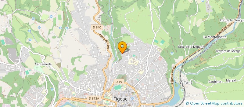 localisation de l'entreprise MADAME YVETTE ROUX  FIGEAC