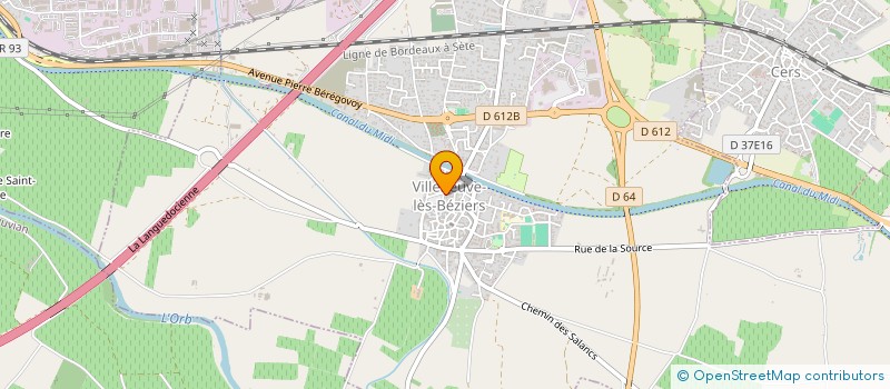 localisation de l'entreprise MADAME YVETTE ROUZAUD  VILLENEUVE-LES-BEZIERS