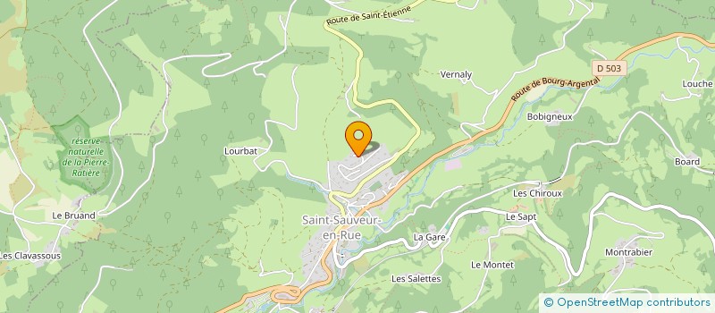 localisation de l'entreprise MADAME YVETTE SABATIER  BOURG-ARGENTAL