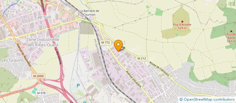 localisation de l'entreprise MADAME YVETTE SAURET  COURNON-D'AUVERGNE