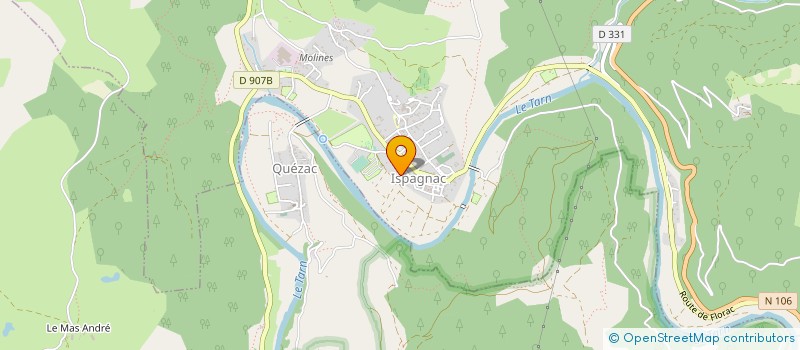localisation de l'entreprise MADAME YVETTE SEVAJOLS  ISPAGNAC