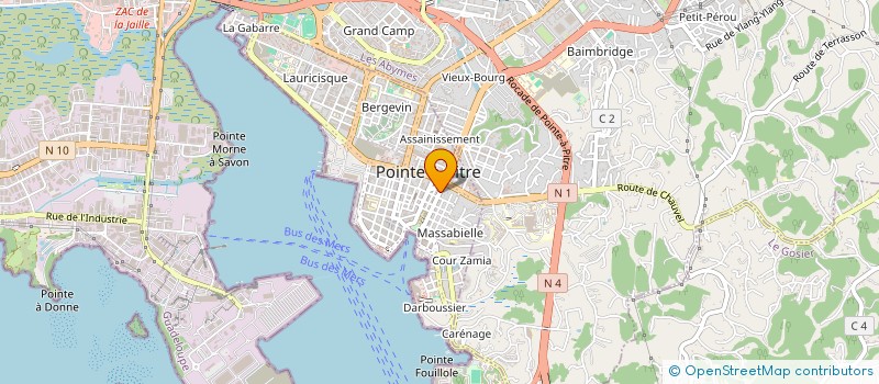 localisation de l'entreprise MADAME YVETTE SIMET à POINTE A PITRE