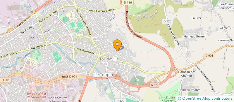 localisation de l'entreprise MADAME YVETTE THEUDES  CHERBOURG-EN-COTENTIN