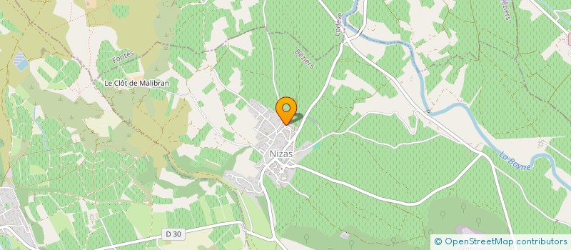 localisation de l'entreprise MADAME YVETTE TORAN  NIZAS