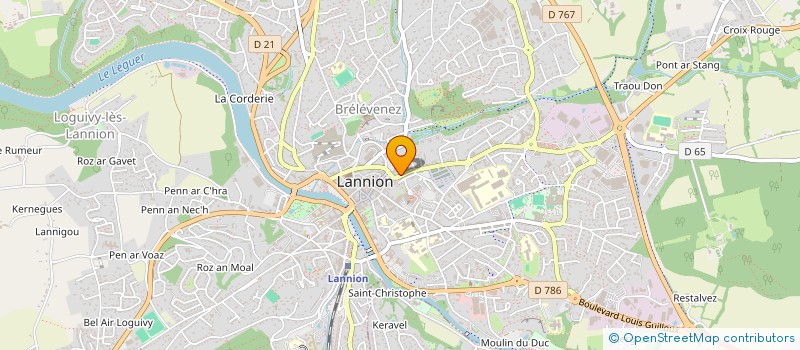 localisation de l'entreprise MADAME YVETTE TOUSSAINT à LANNION