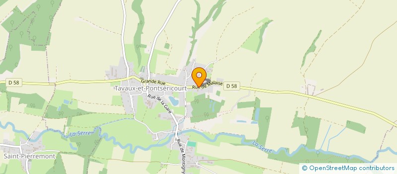 localisation de l'entreprise MADAME YVETTE VAN HEURCK  TAVAUX-ET-PONTSERICOURT