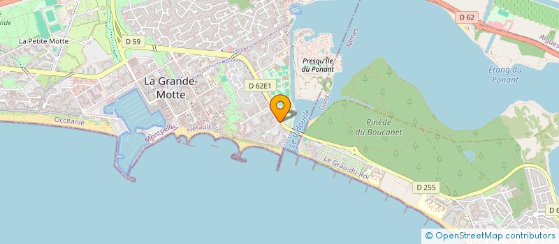 localisation de l'entreprise MADAME YVETTE VERGNAUD  LA GRANDE-MOTTE