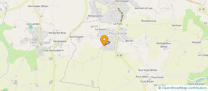 localisation de l'entreprise MADAME YVONNE ARGOUACH à PLOUZEVEDE
