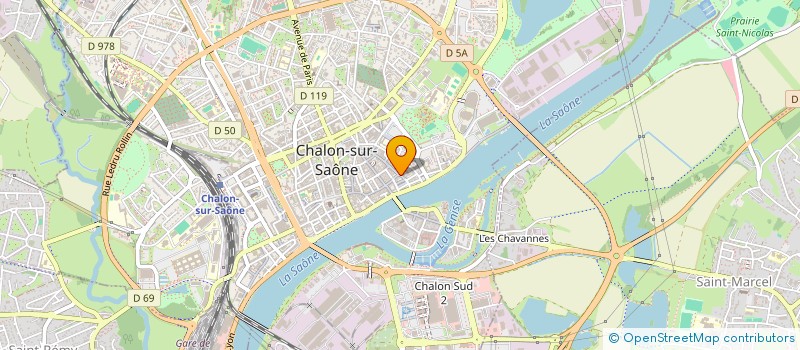 localisation de l'entreprise MADAME YVONNE BARON à CHALON-SUR-SAONE