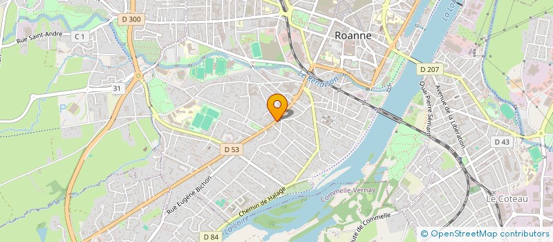 localisation de l'entreprise MADAME YVONNE BARTHEZ  ROANNE